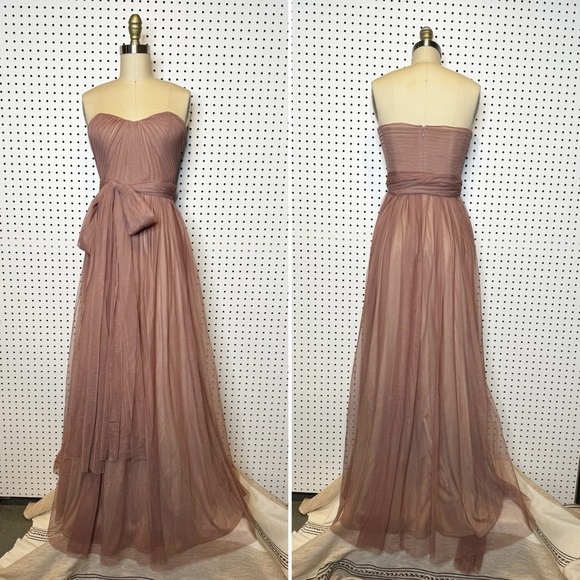 Birdy Grey | Christina Convertible Tulle Dress in Sandy Mauve - Picture 2 of 16